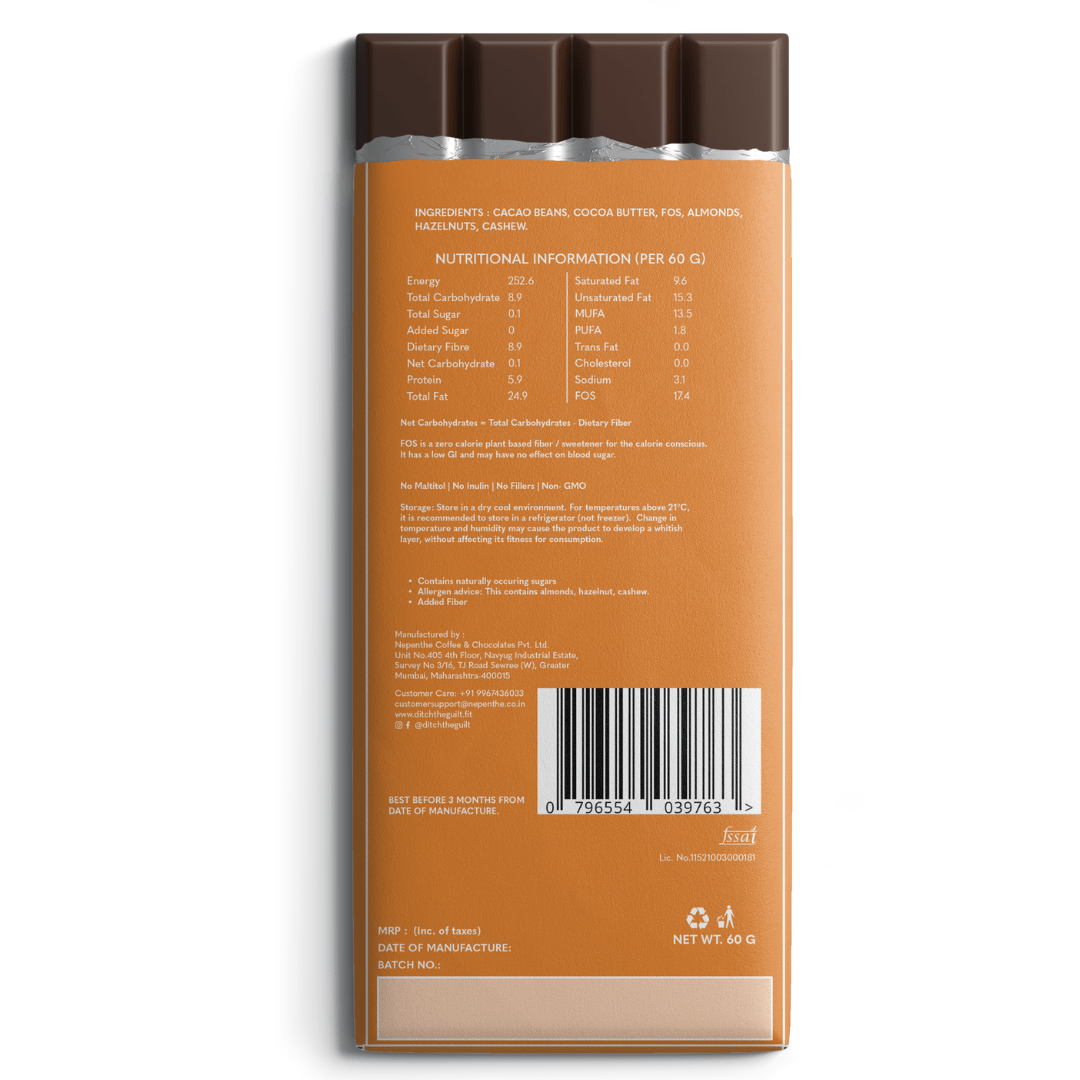 All About Nuts - Dark Chocolate - Sugar Free  - 60g