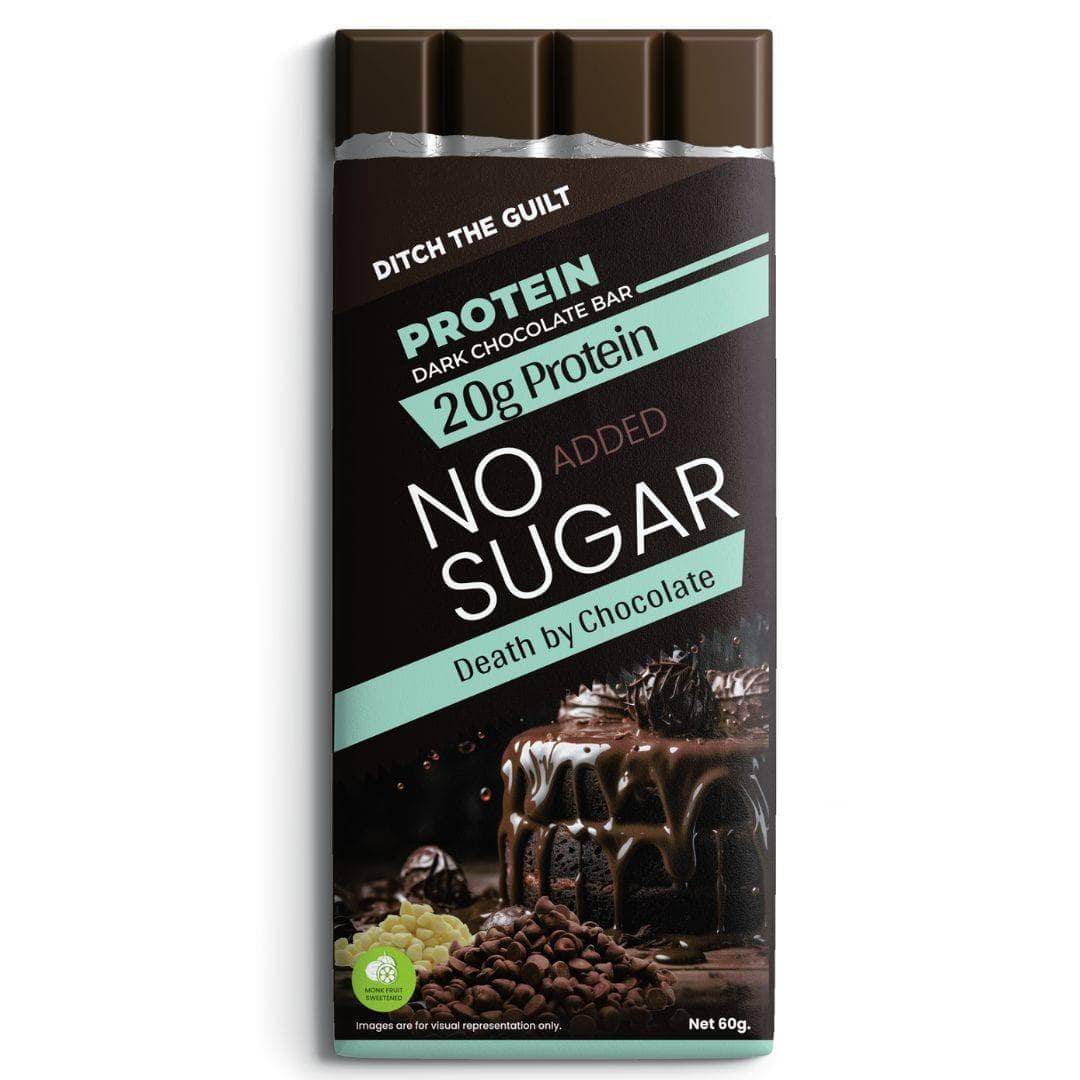 Death By Chocolate - Dark Protein Chocolate - High Protein - Sugar Free - 60g