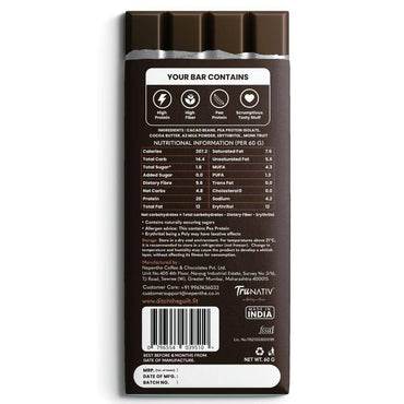 Death By Chocolate - Dark Protein Chocolate - High Protein - Sugar Free - 60g