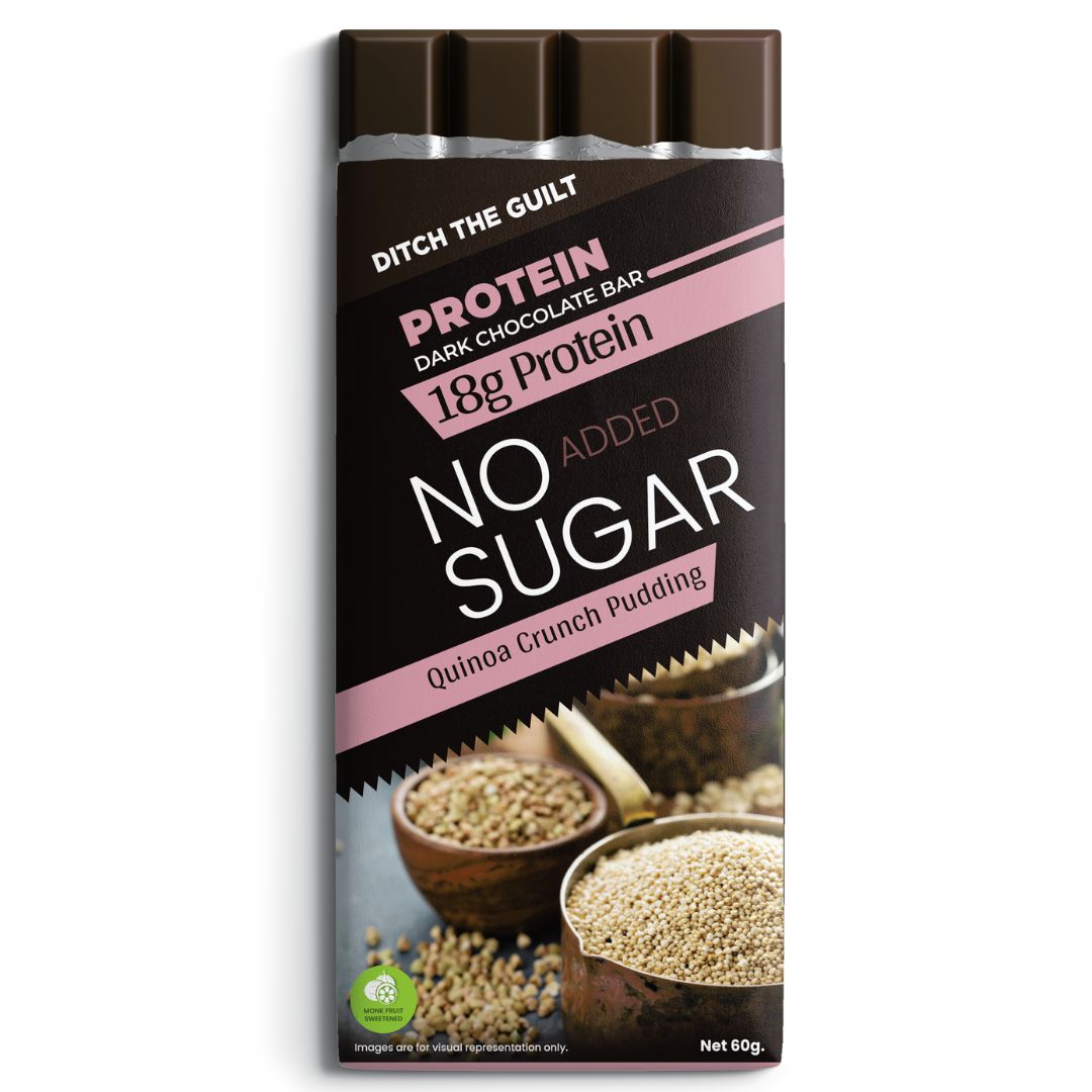 Quinoa Crunch Pudding - Dark Protein Chocolate - TruNativ Pea Protein - Sugar Free - 60g