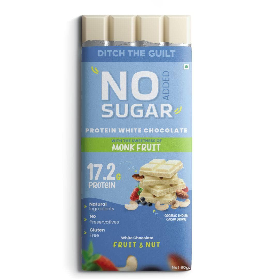 Fruit & Nuts -  White Protein Chocolate - High Protein - Sugar Free -  60g