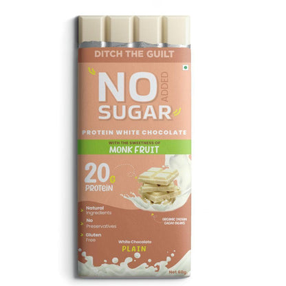 White Protein Chocolate - High Protein - Sugar Free -  60g