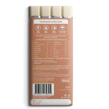 White Protein Chocolate - High Protein - Sugar Free -  60g