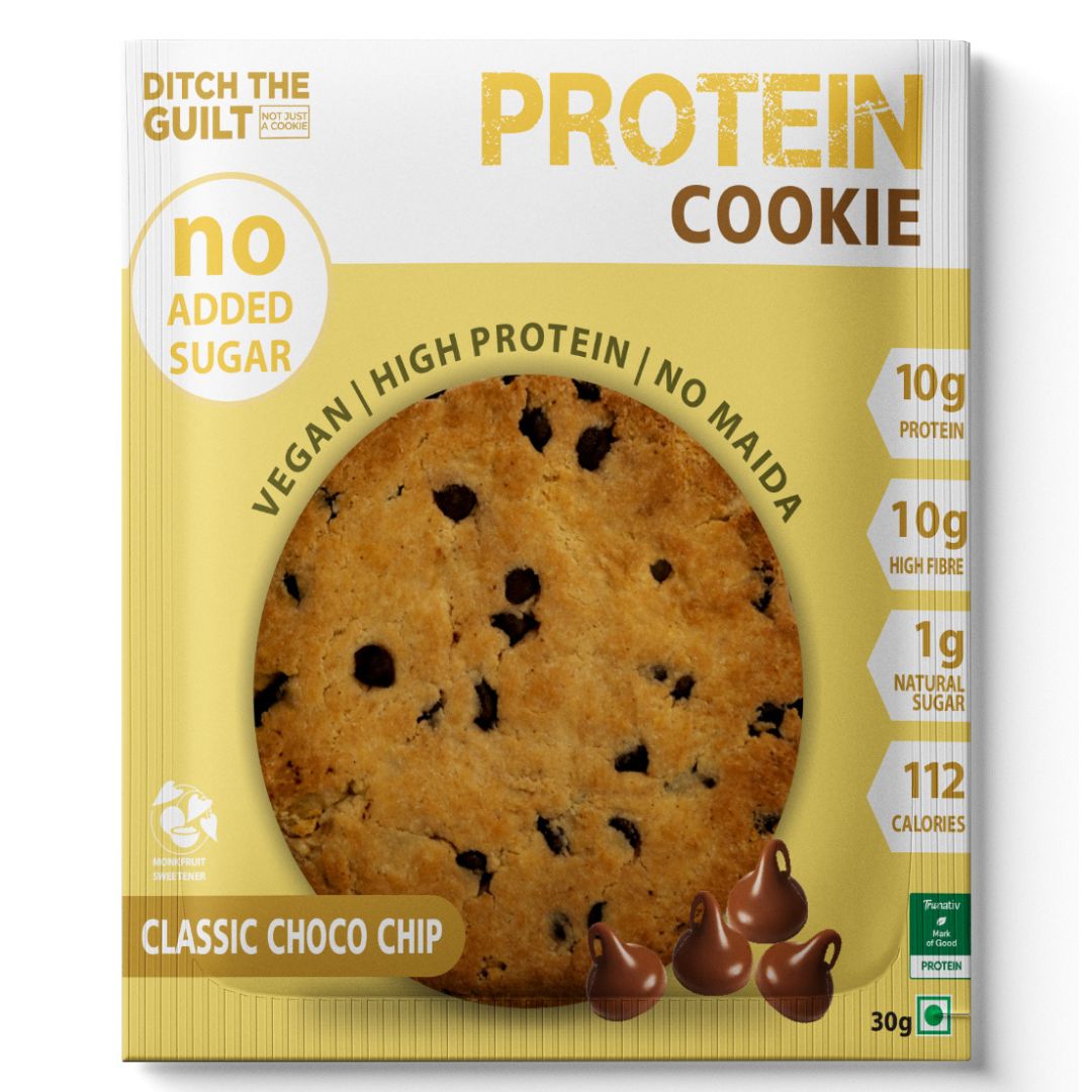 Choco Chip Cookie - 10g Protein - 10g Fiber - 1g Sugar - 112 Calories - 30g