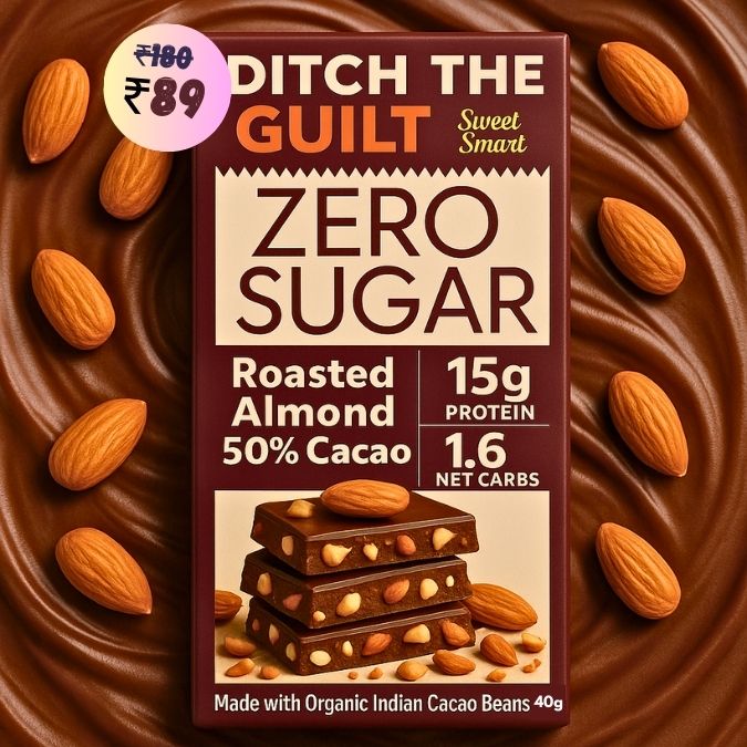 Roasted California Almonds  • 15g Protein •  Sugar Free Dark Chocolate • 40g