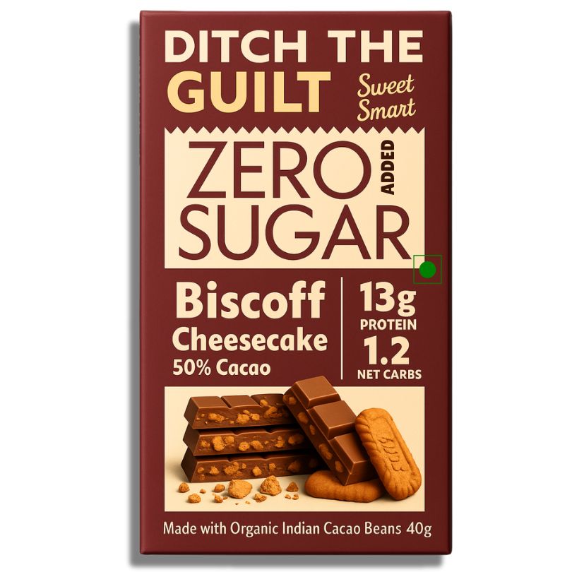 Biscoff Cheese Cake - Sugar Free Protein Chocolate - High Protein  - 40g