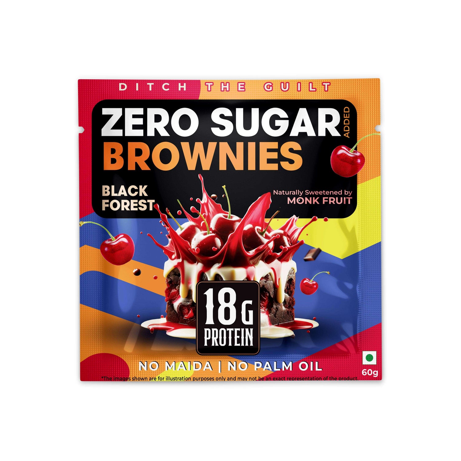 Black Forest Protein Brownie - Sugar Free & High Protein, Low Net Carb ...