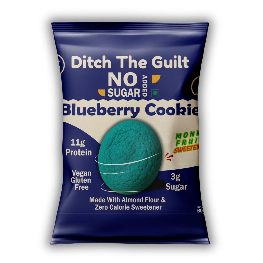 Blueberry Cookie I Almond Flour I  Zero Sugar Added I 10g Protein I 3g Natural Sugar - 60g