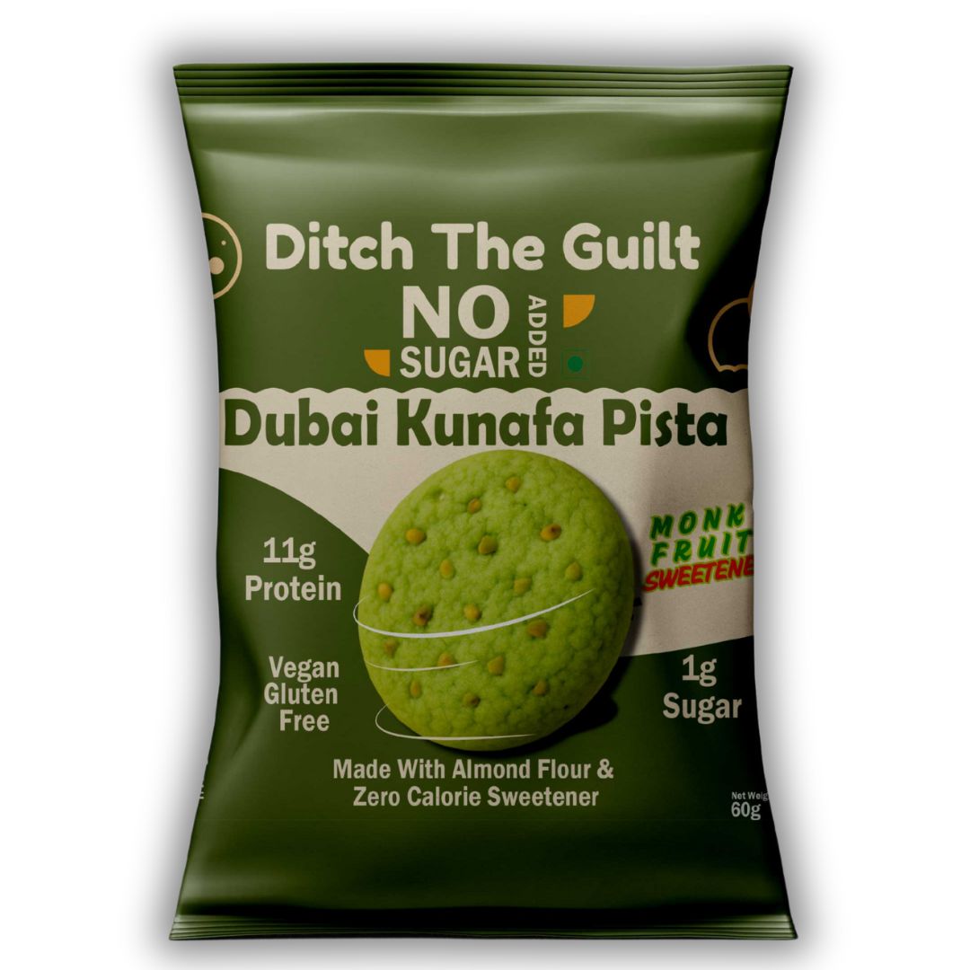 Dubai Kunafa Pista Cookie I Almond Flour I  Zero Sugar Added I 10.6g Protein I 2g Natural Sugar - 60g