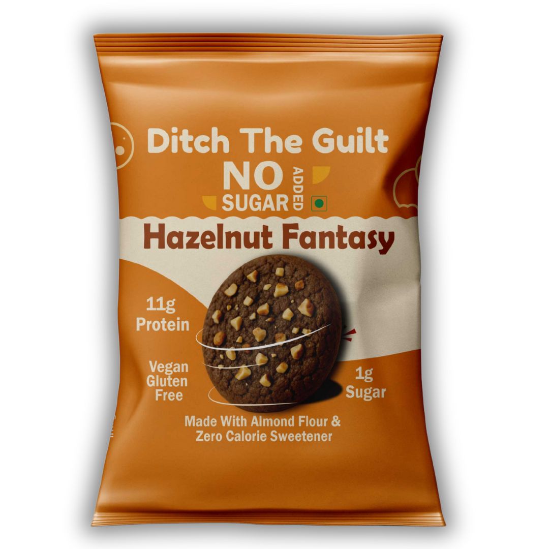 Hazelnut Fantasy Cookie I Almond Flour I  Zero Sugar Added I 10.3g Protein I 2g Natural Sugar - 60g