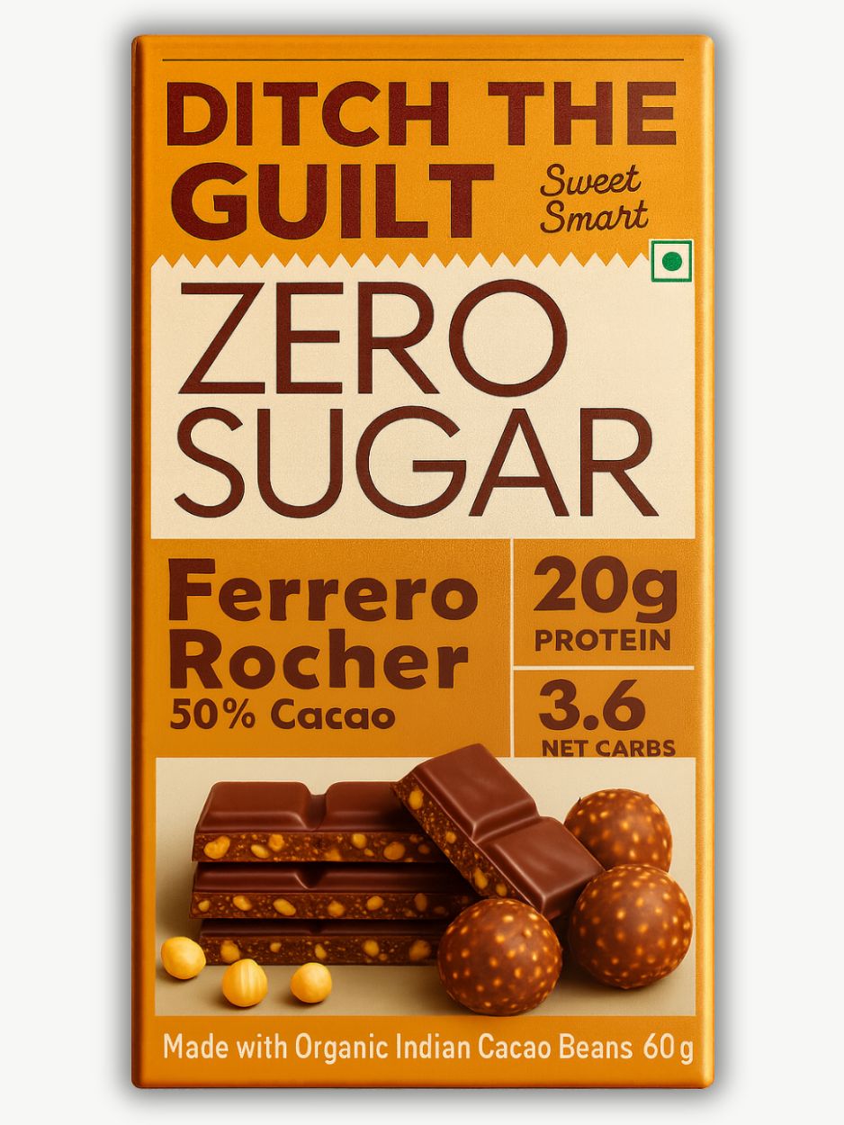 Ferrero rocher • 20g Protein • Sugar Free Dark Chocolate • 60g