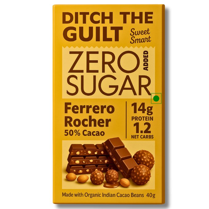 Ferrero Rocher  - Sugar Free Dark Protein Chocolate  - High Protein  - 40g