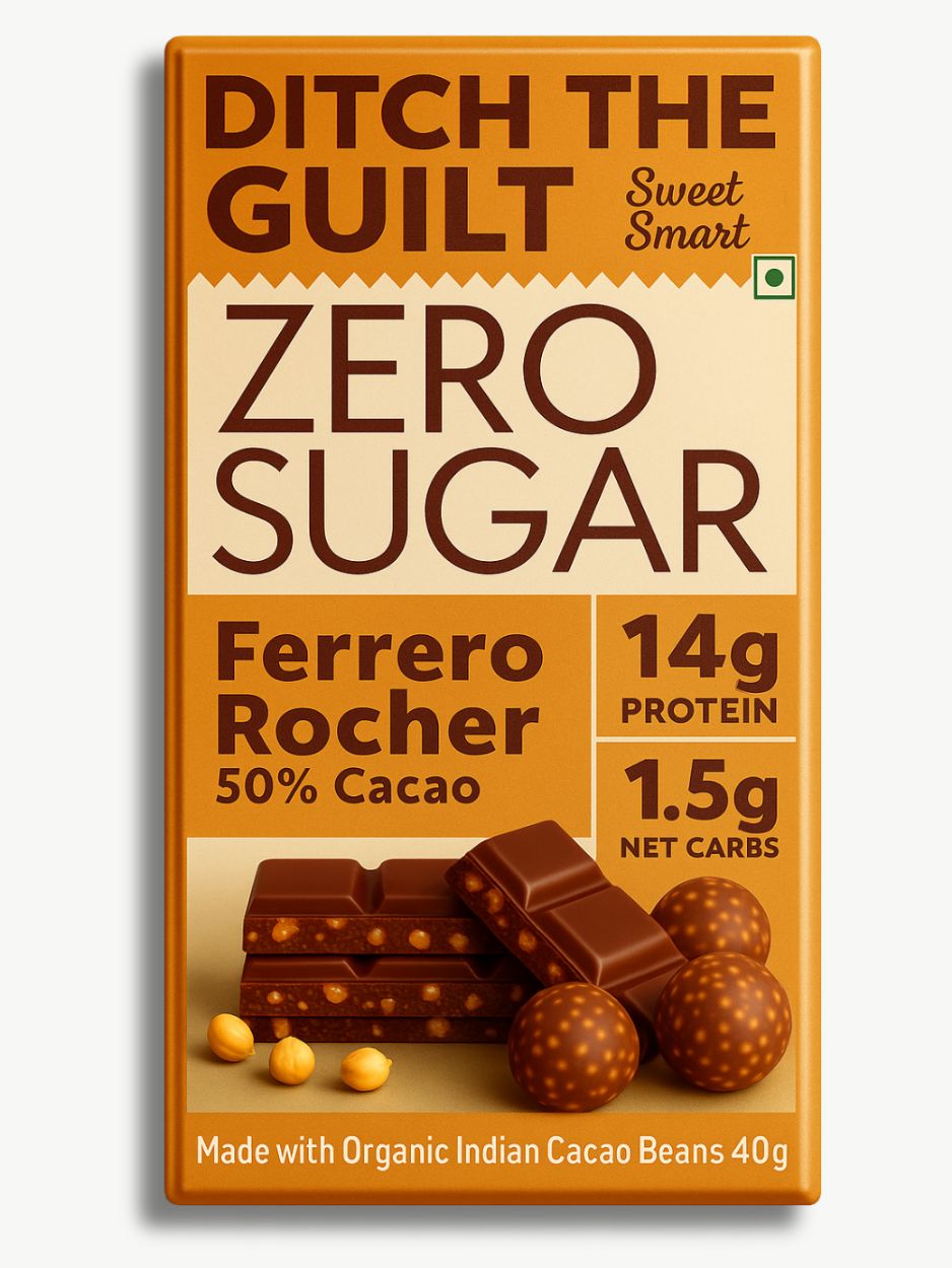 Ferrero rocher • 14g Protein • Sugar Free Dark Chocolate • 40g