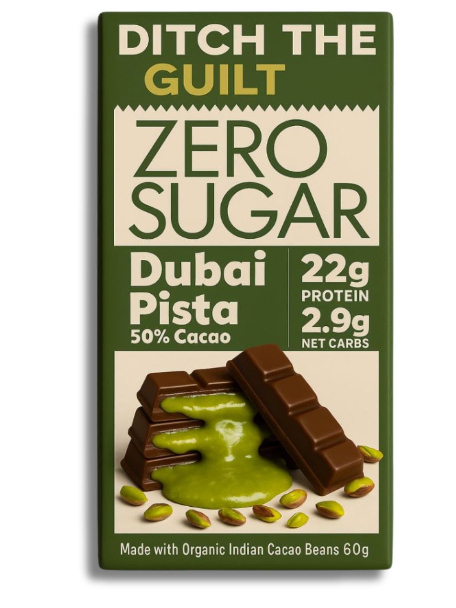 Viral Authentic Dubai Pista • 22g Protein •  Sugar Free Dark Chocolate • 60g
