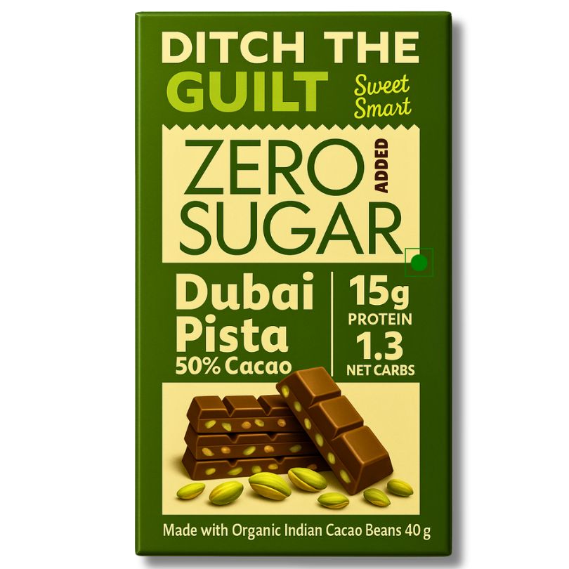 Viral Dubai Pista - Sugar Free Dark Protein Chocolate - High Protein  - 40g