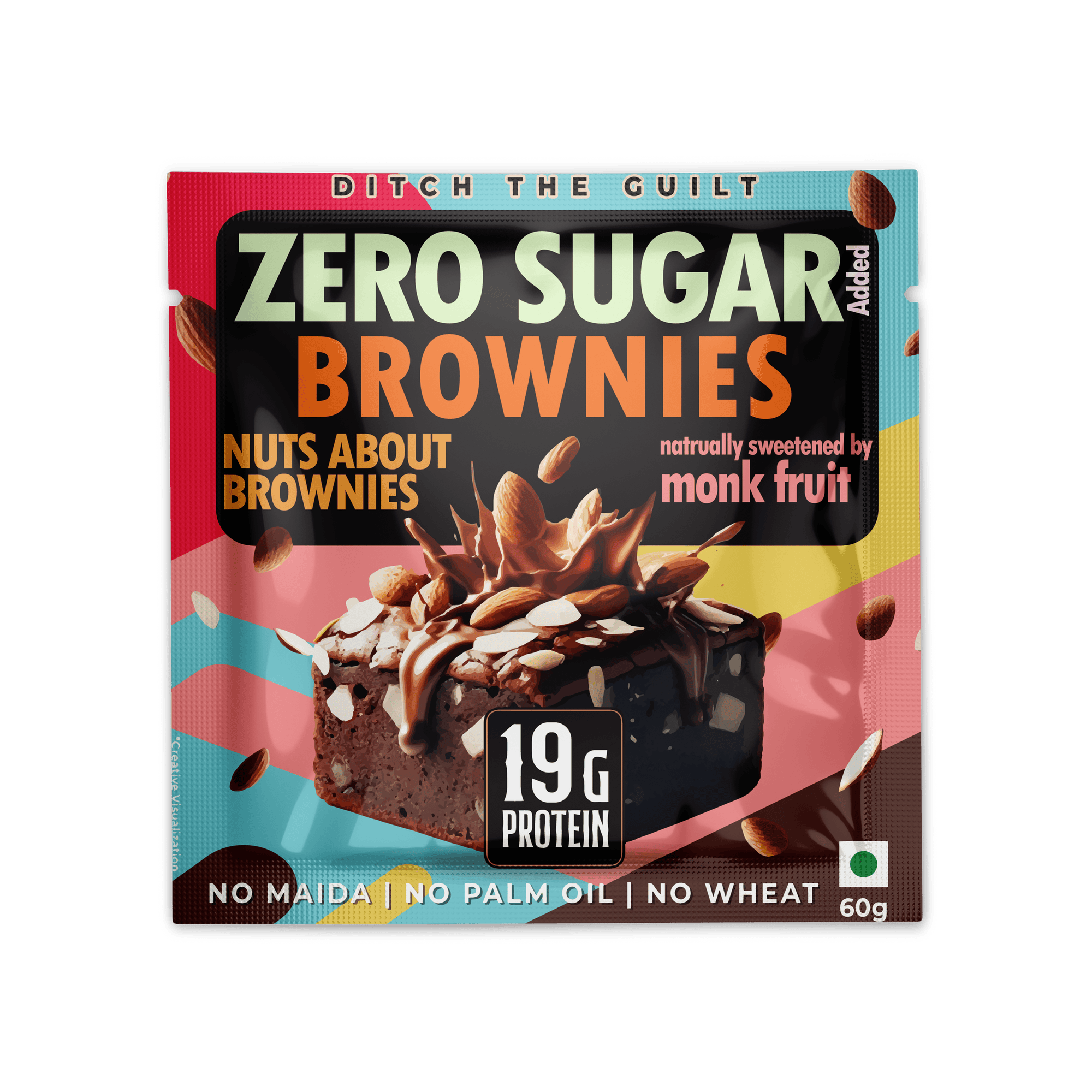 Nuts about Brownies Protein Brownie - Sugar Free & High Protein, Low Net Carbs - 60g