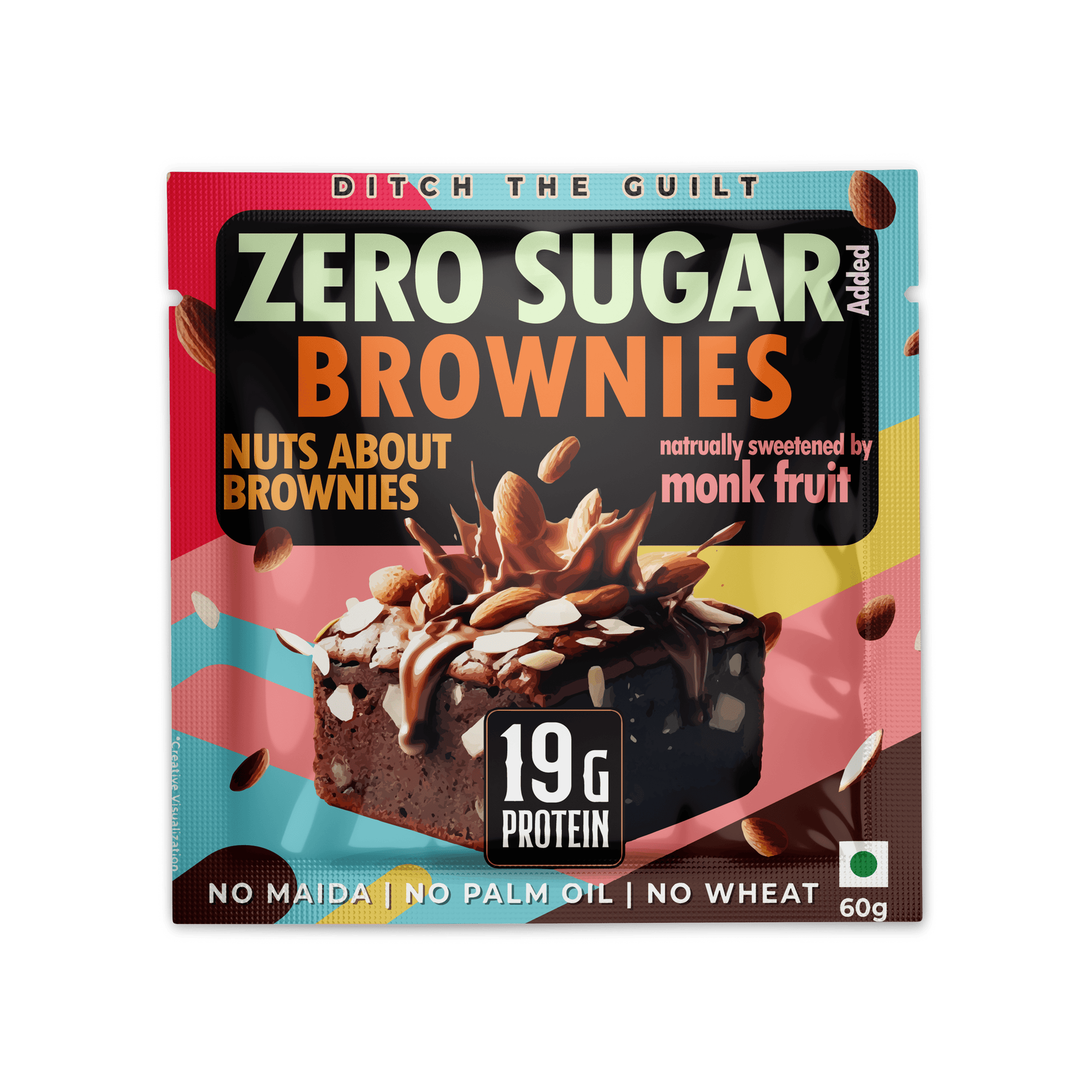 Nuts about Brownies I Protein Brownies I  Zero Sugar Added I 19g Protein I 2g Natural Sugar - 60g
