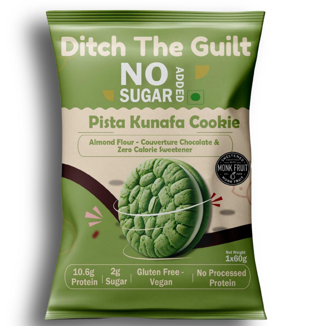 Pista Kunafa I Almond Flour Cookie I  Zero Sugar Added I 10.6g Protein I 2g Natural Sugar - 60g