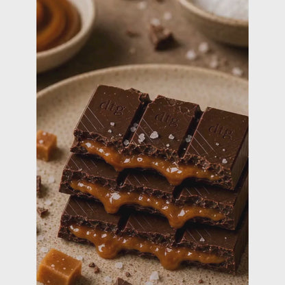Salted Caramel • Sugar Free Center-Filled Chocolate Bar • 100g