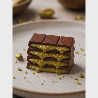 Dubai Pista • Sugar Free Center-Filled Chocolate Bar • 100g
