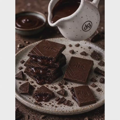Blueberry • Sugar Free Center-Filled Chocolate Bar • 100g