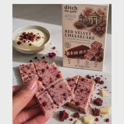 Red Velvet Cheesecake • 23g Protein • Sugar Free White Chocolate Bar • 100g