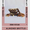 Almond Brittle Bar - Sugar Free Dark Protein Chocolate - Sugar Free Caramel Center Filled & Topped With Almonds - High Protein - Sugar Free - 40g