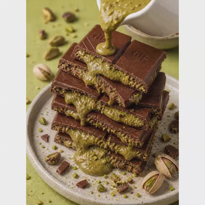 Dubai Pista • Sugar Free Center-Filled Chocolate Bar • 100g