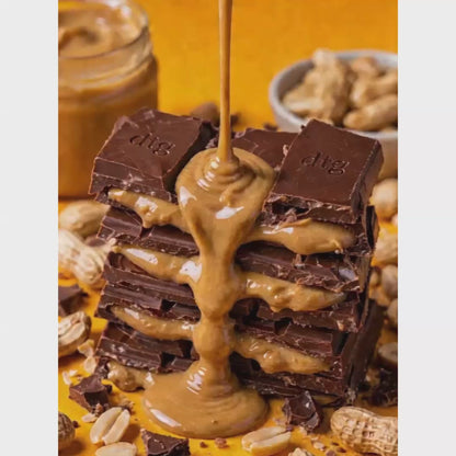 Peanut Butter • Sugar Free Center-Filled Chocolate Bar • 100g