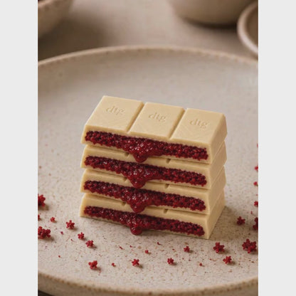 Red Velvet  • Sugar Free Center-Filled Chocolate Bar • 100g