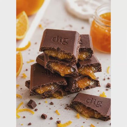 Orange Marmalade (Sugar Free) • Sugar Free Center-Filled Chocolate Bar • 100g