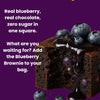 Blueberry Cheese Cake Protein Brownie • 12g Protein • Sugar Free & High Protein • 40g